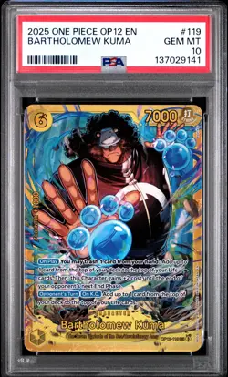 2025 ONE PIECE OP12-LEGACY OF THE MASTER #119 BARTHOLOMEW KUMA PSA 10 - Image 1