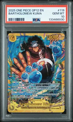 2025 ONE PIECE OP12-LEGACY OF THE MASTER #119 BARTHOLOMEW KUMA PSA 10 - Image 1