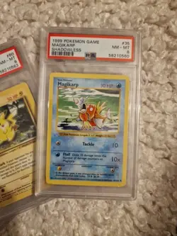 Psa 8 Graded Vintage Pokemon Cards Bundle. Pikachu, Eevee And Maigkarp - Image 2