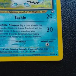 WOTC Pokemon Neo Genesis Azumarill 2/111 Holo Rare EXCU vintage 2000 - Image 5