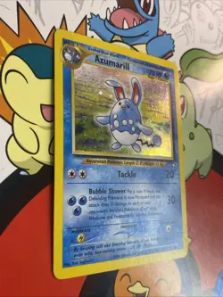 Azumarill - 2/111 Neo Genesis Unlimited Holo Rare SWIRL Pokemon - NM - Image 2