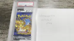First Edition Pokemon Base Set Charizard Shadowless Booster Pack PSA 8 Nm - MT - Image 2
