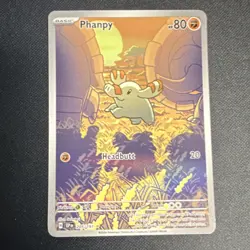 Pokemon TCG Phanpy Illustration Rare Holo Card 205/191 SV08 Shrouded Fable - Image 1