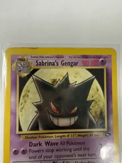 Pokemon Sabrina's Gengar 90 HP Stage 2 Gym Challenge 29/132 Rare 2000 Card - Image 3