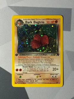 Pokemon Cards Dark Dugtrio 6/82 1ST EDITION Team Rocket Holo Rare - Image 1