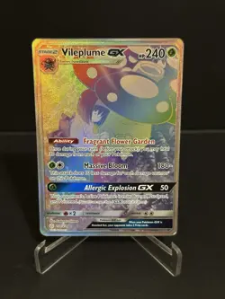 Pokemon Vileplume GX TCG Cosmic Eclipse Holo Card 250/236 Secret - Image 1