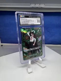 Mihawk OP12-030 SP SR The Azure Sea's Seven ONE PIECE Card JPN 2025 CGC Gem 10 - Image 2