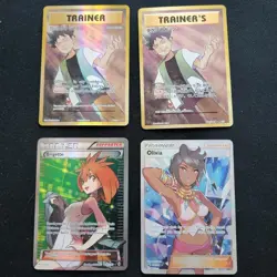 Lot of 4x Pokemon TCG Trainer Cards Ultra Rare Full Art Holo - Image 1