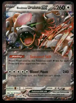 Bloodmoon Ursaluna ex SV06: Twilight Masquerade 141/167 Pokemon Card - Image 1