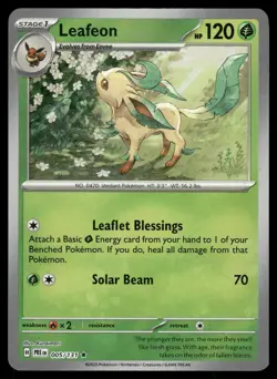 Leafeon (Poke Ball Pattern) SV: Prismatic Evolutions Holo 005/131 Pokemon Card - Image 1