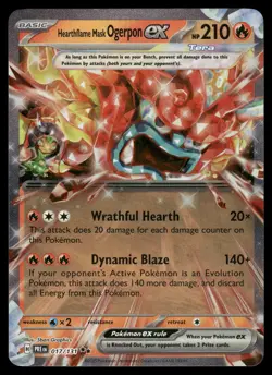 Hearthflame Mask Ogerpon ex SV: Prismatic Evolutions 017/131 Pokemon Card - Image 1