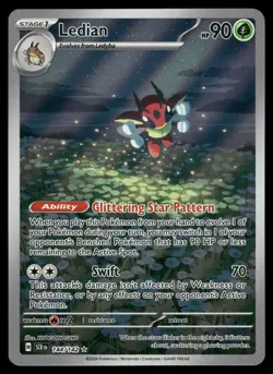 Ledian SV07: Stellar Crown 144/142 Illustration Rare Pokemon Card - Image 1