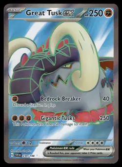 Great Tusk ex Full Art SV01: Scarlet & Violet Base Set 230/198 Pokemon Card - Image 1
