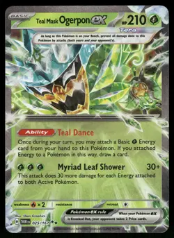 Teal Mask Ogerpon ex SV06: Twilight Masquerade 025/167 Pokemon Card - Image 1