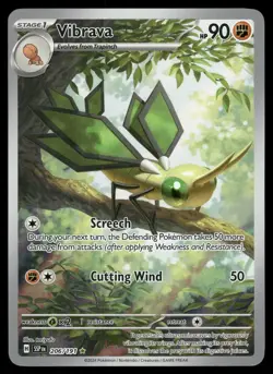 Vibrava SV08: Surging Sparks 206/191 Illustration Rare Pokemon Card - Image 1