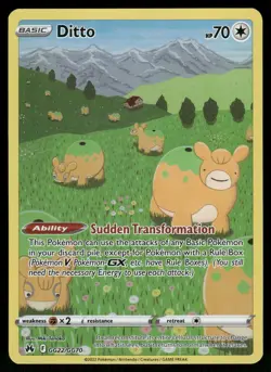 Ditto Crown Zenith: Galarian Gallery GG22/GG70 Ultra Rare Pokemon Card - Image 1