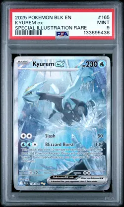 2025 POKEMON BLK EN-BLACK BOLT SPECIAL ILLUSTRATION RARE #165 KYUREM EX PSA 9 - Image 1