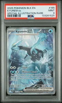 2025 POKEMON BLK EN-BLACK BOLT SPECIAL ILLUSTRATION RARE #165 KYUREM EX PSA 9 - Image 1