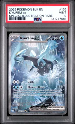 2025 POKEMON BLK EN-BLACK BOLT SPECIAL ILLUSTRATION RARE #165 KYUREM EX PSA 9 - Image 1