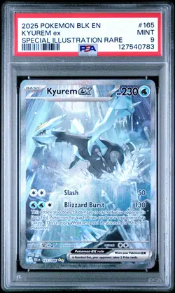 2025 POKEMON BLK EN-BLACK BOLT SPECIAL ILLUSTRATION RARE #165 KYUREM EX PSA 9 - Image 1