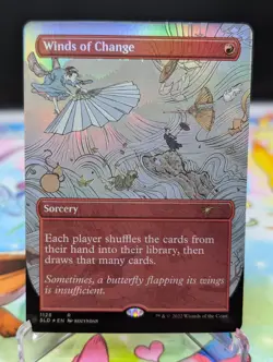MTG Secret Lair- Winds of Change 1128 Borderless Foil - Image 1