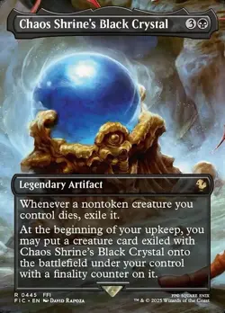 Chaos Shrine's Black Crystal X1 BORDERLESS FOIL-NM/M-Commander: Final Fantasy - Image 1