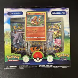 TCG Pokemon GO Charmander Pin Collection Box - Image 1