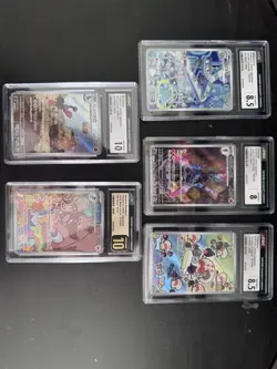 Pokemon JP Art Rare CGC Graded Slab Lot of 5-Pristine 10, Gem Mint 10, 2x 8.5, 8 - Image 1