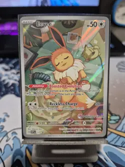 Pokemon TCG Eevee Prismatic Evolutions Promo SVP173 Pokemon Centre Stamp NM - Image 1