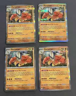 Hariyama 073/132 x4 - Mega Evolutions - Pokemon TCG - Playset - Holo Rare -NM - Image 1