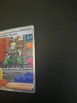 2025 Pokemon Lt. Surge's Bargain Trainer 185/132 Me01: Mega Evolution Holo - Image 2