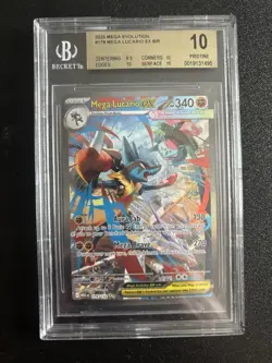 2025 Pokemon TCG Mega Lucario EX 179 SIR BGS 10 Beckett Pristine Evolution - Image 1