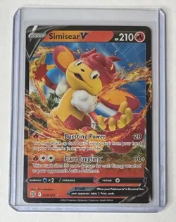 Simisear V 027/172 Swsh09: Brilliant Stars Holo Ultra Rare Pokemon NM/M - Image 1