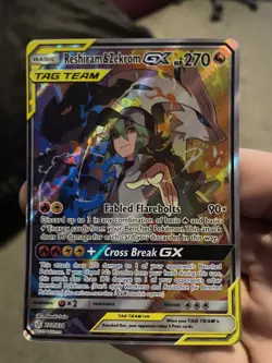 Pokemon Reshiram & Zekrom GX Ultra Rare Full Art TAG TEAM Ungraded - Image 1