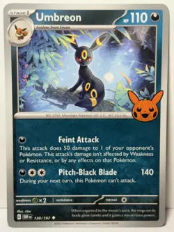 Umbreon Reverse Holo 130/197 Trick or Trade 2024 NM Pokemon Fast Ship - Image 1