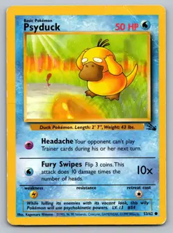 Pokemon TCG Fossil Psyduck 53/62 - Image 1