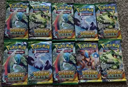 Pokemon XY Roaring Skies Booster Pack LOT of 10 With SUPRISE SINGLE/s 820650109768 - Image 1