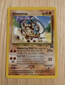 Hitmontop Pokemon WOTC Black Star Promo # 37 HP 60 NM - Image 1