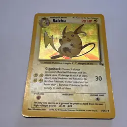 Raichu - 14/62 - Holo Rare Fossil Set 1999 - Pokemon Card - Image 2