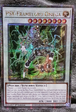 Yugioh! PSY-Framelord Omega RA02-EN028 Quarter Century Secret Rare 1st Ed NM - Image 1