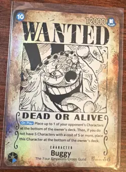Buggy (Wanted Poster) OP09-051 Emperors in the New World Foil - Image 2