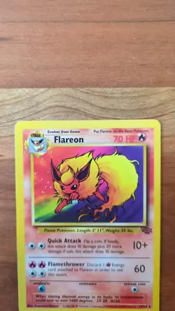 Flareon 19/64 Jungle Regular Pokemon TCG Rare Vintage Card Lightly Played - Image 3