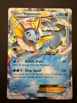 Pokemon TCG Vaporeon EX Holo Ultra Rare Card Generations 24/83 LP - Image 1