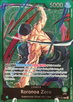 • Roronoa Zoro • OP12-020 Leader Learn Together Deck Holo Foil One Piece TCG NM - Image 1