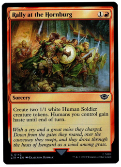 Rally at the Hornburg 0142 Common Foil Lord of the Rings MTG Near Mint - Image 1