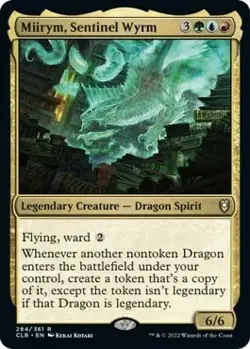 Magic The Gathering MTG MIIRYM, SENTINEL WYRM Battle for Baldur's Gate NM - Image 1