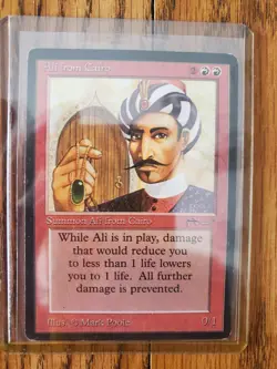 Magic The Gathering ALI FROM CAIRO ARABIAN NIGHTS Lightly Played READ SEE PHOTOS - Image 1