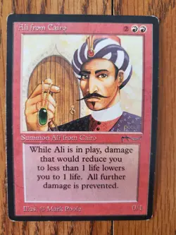 Magic The Gathering ALI FROM CAIRO ARABIAN NIGHTS Lightly Played READ SEE PHOTOS - Image 2