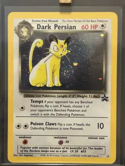 Vintage Pokemon WOTC Dark Persian Black Star Promo TCG Card Beautiful Swirl - Image 4