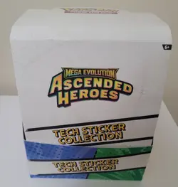 LOT (12) 3 PACK Pokemon Mega Evolution Ascended Heroes Tech Sticker Collection - Image 2